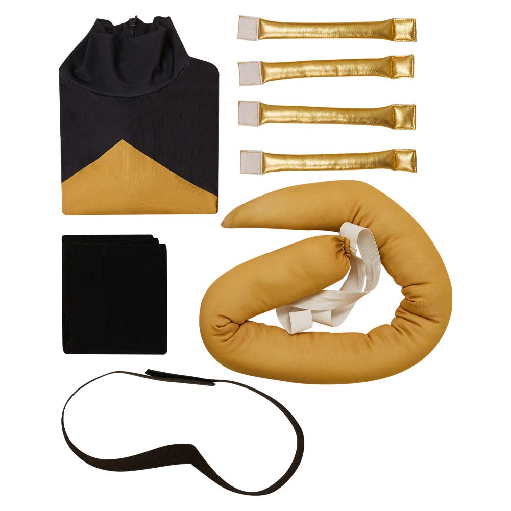 Hollow Knight: Silksong(2025) Shakra Tenue Jaune et Noire Cosplay Costume