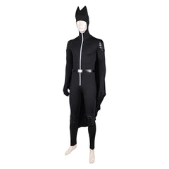 Homme Les Bad Guys 2(2025) M. Loup Tenue Noire avec Cape Cosplay Costume