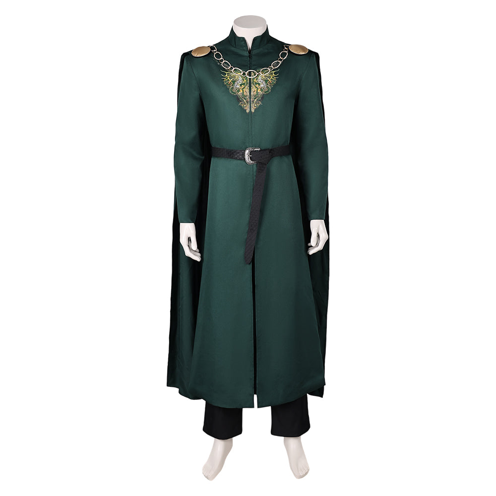 House of The Dragon King Aegon Targaryen Tenue Verte Cosplay Costume