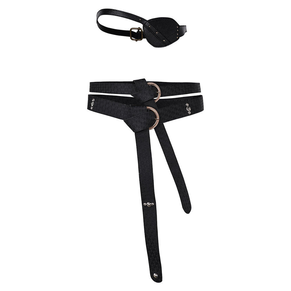 House of The Dragon Prince Aemond Targaryen Masque pour Les Yeux+Ceinture Cosplay Accessoire