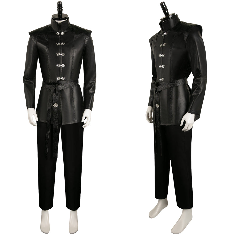 House of The Dragon Prince Aemond Targaryen Tenue Noire Cosplay Costume
