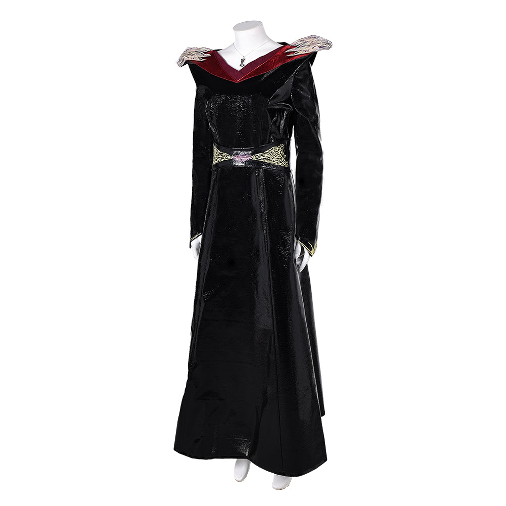 House of The Dragon Rhaenys Targaryen Robe Noire Cosplay Costume