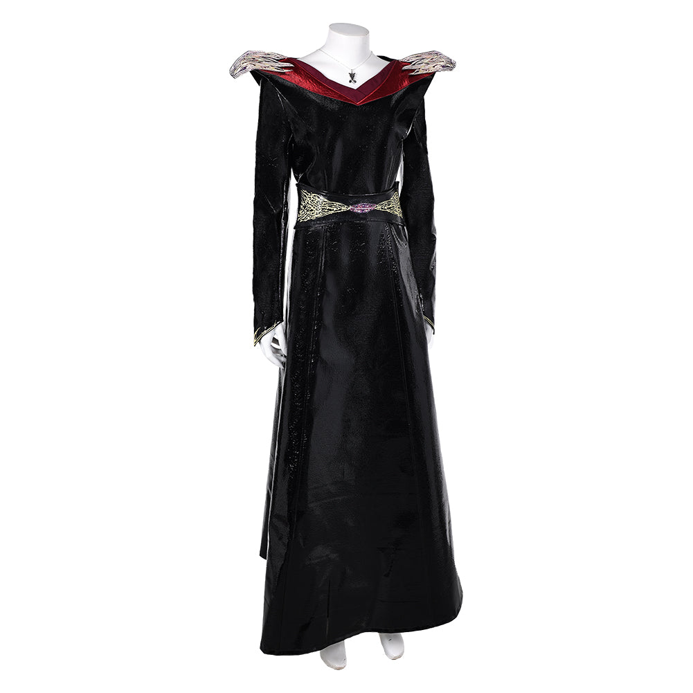 House of The Dragon Rhaenys Targaryen Robe Noire Cosplay Costume