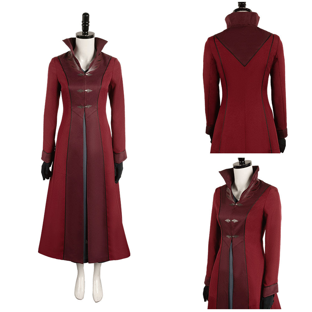 House of The Dragon Saison 2 Rhaenyra Targaryen Robe Rouge Vintage Cosplay Costume Médiéval