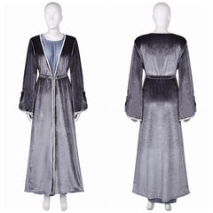 House of The Dragon Saison 2 Rhaenys Targaryen Robe Gris Médiévale Cosplay Costume Vintage