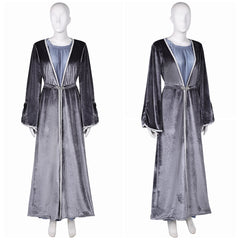 House of The Dragon Saison 2 Rhaenys Targaryen Robe Gris Médiévale Cosplay Costume Vintage