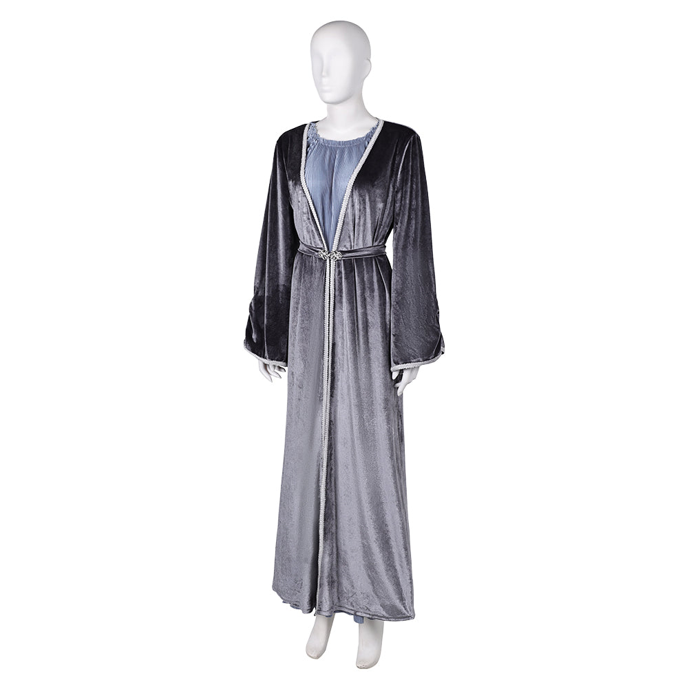 House of The Dragon Saison 2 Rhaenys Targaryen Robe Gris Médiévale Cosplay Costume Vintage