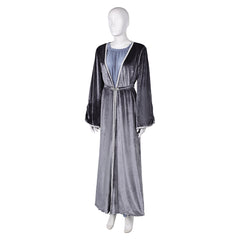 House of The Dragon Saison 2 Rhaenys Targaryen Robe Gris Médiévale Cosplay Costume Vintage