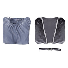 House of The Dragon Saison 2 Rhaenys Targaryen Robe Gris Médiévale Cosplay Costume Vintage