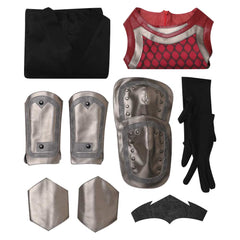 House of The Dragon Saison 2 Rhaenys Targaryen Tenue Rouge en Cuir Médiéval Cosplay Costume Vintage