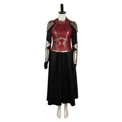 House of The Dragon Saison 2 Rhaenys Targaryen Tenue Rouge en Cuir Médiéval Cosplay Costume Vintage