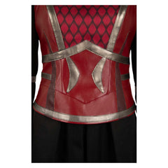 House of The Dragon Saison 2 Rhaenys Targaryen Tenue Rouge en Cuir Médiéval Cosplay Costume Vintage