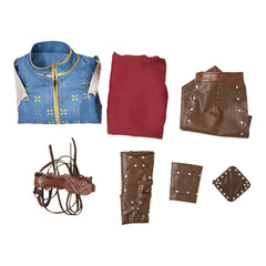 How to Train Your Dragon(2025) Astrid Tenue Bleue et Rouge Cosplay Costume