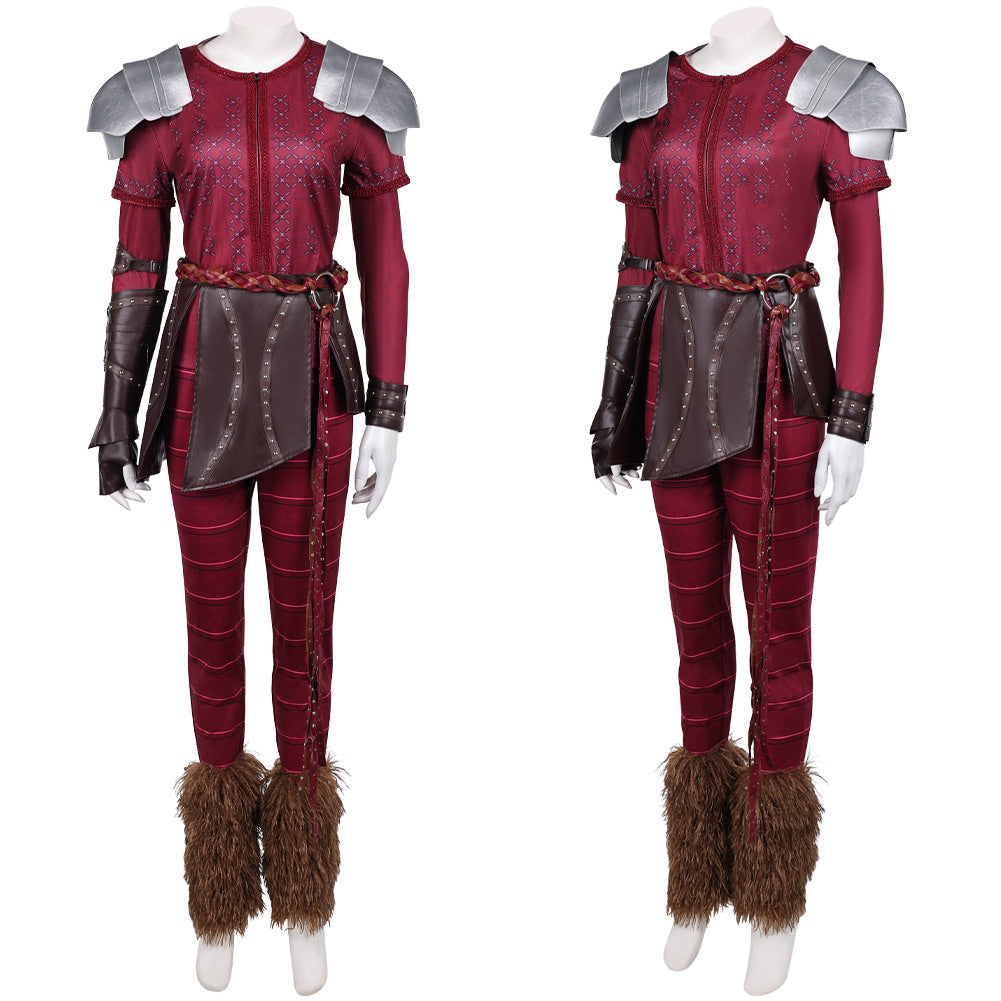 How to Train Your Dragon(2025) Astrid Tenue Rouge Cosplay Costume