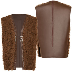 How to Train Your Dragon(2025) Hiccup Gilet en Peluche Marron Cosplay Costume