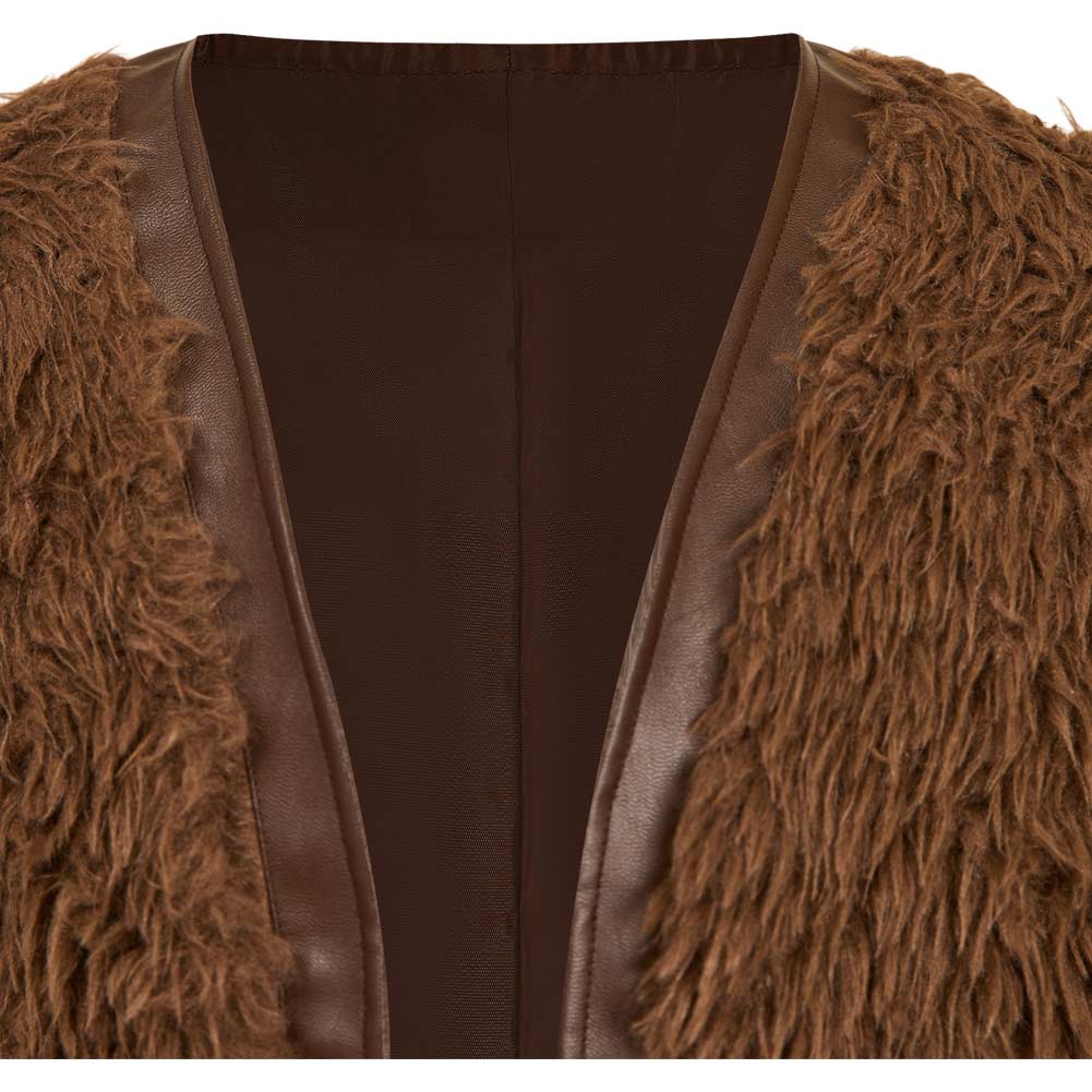 How to Train Your Dragon(2025) Hiccup Gilet en Peluche Marron Cosplay Costume