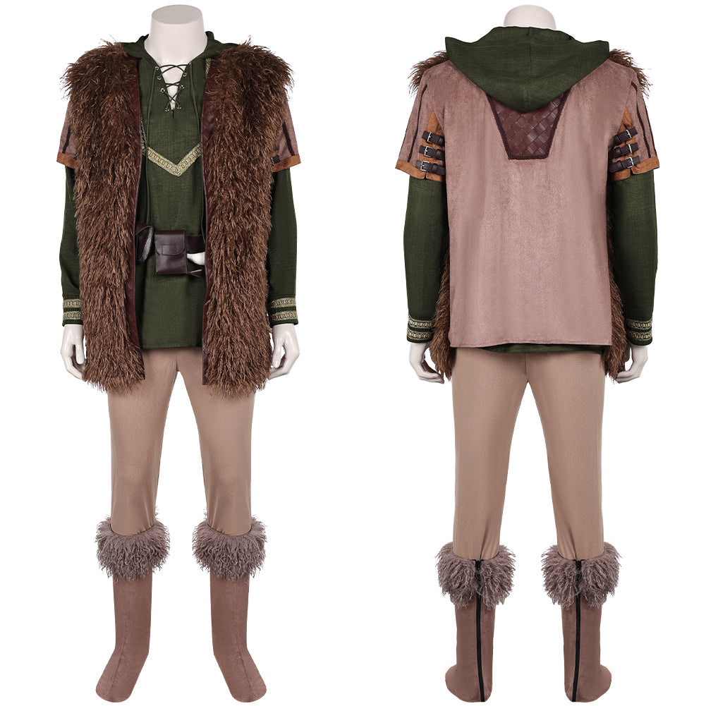 How to Train Your Dragon(2025) Hiccup Tenue Verte de Gilet Cosplay Costume
