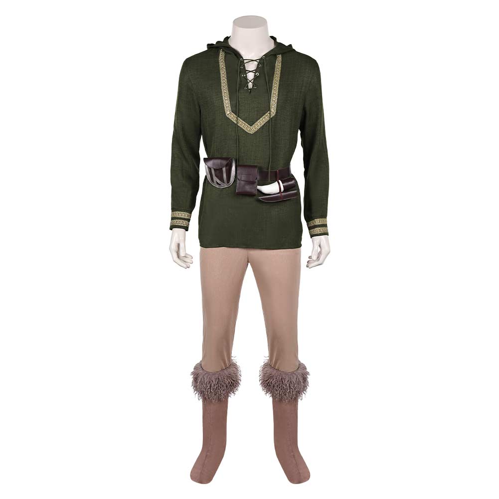 How to Train Your Dragon(2025) Hiccup Tenue Verte de Gilet Cosplay Costume