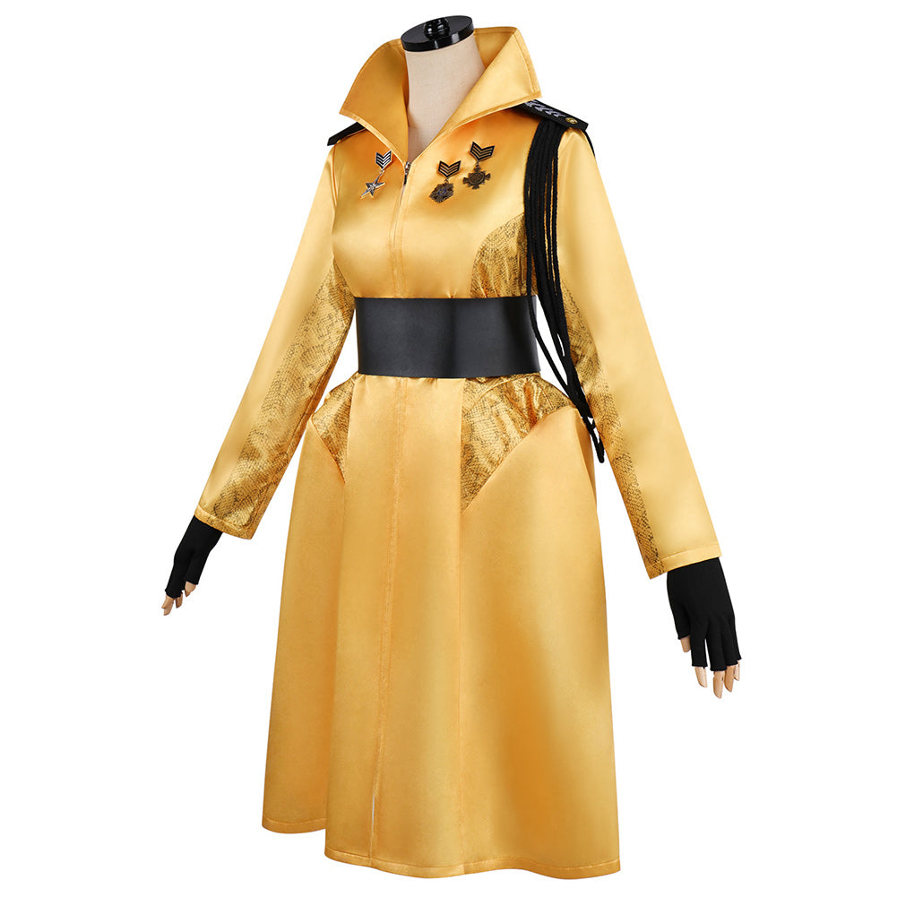 Hunger Games: L'Aurore de la Moisson(2026) Drusilla Robe Jaune Cosplay Costume