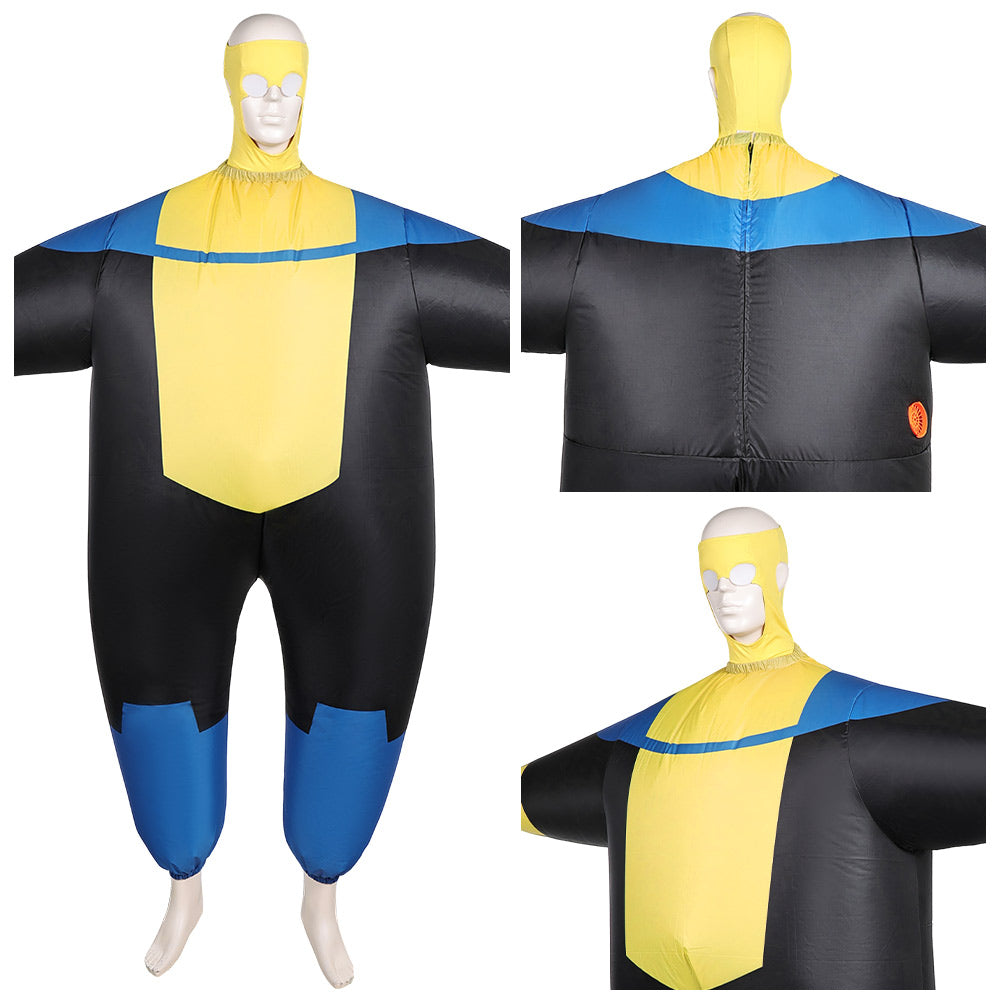 Invincible Saison 3(2025) Mark Grayson Gonflable Combinaison Noire et Jaune Cosplay Costume