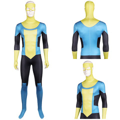 Invincible Saison 3(2025) Mark Grayson Tenue Jaune et Bleue Cosplay Costume
