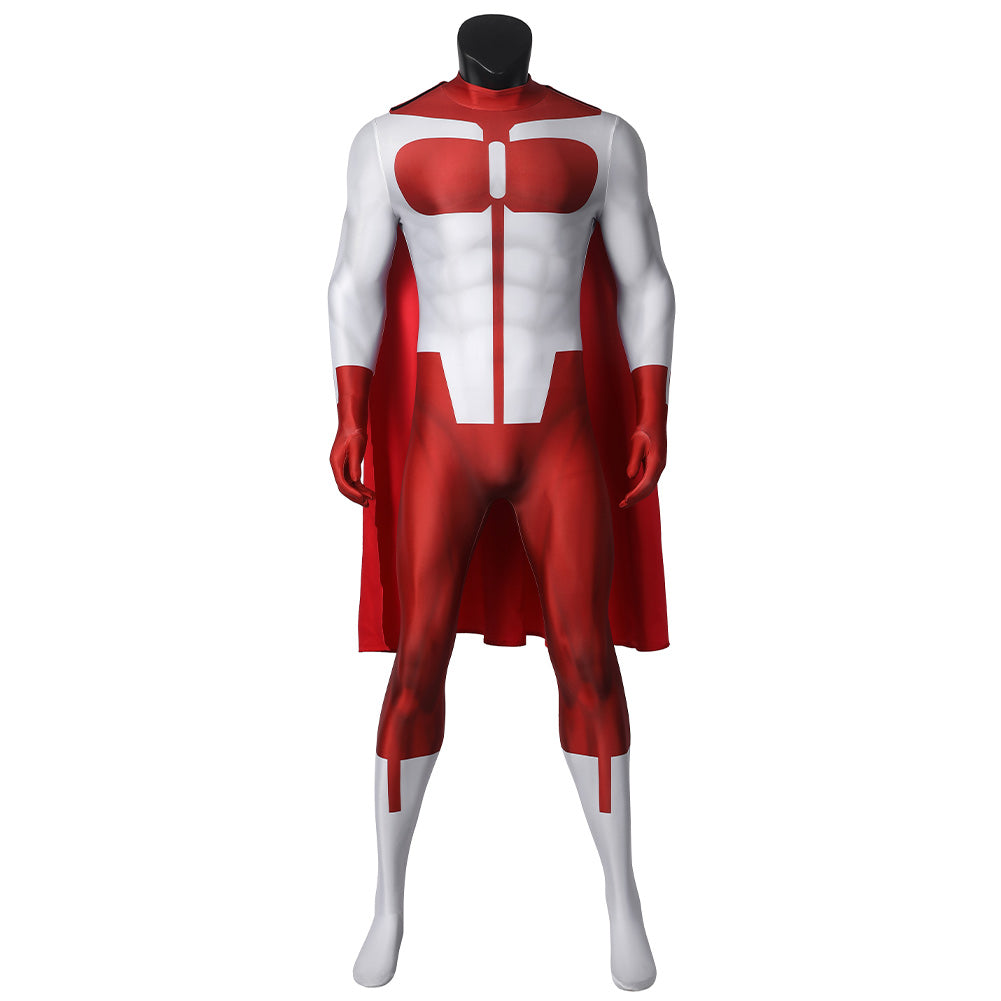 Invincible Saison 3(2025) Omni-Man Nolan Tenue Rouge et Blanche Cosplay Costume