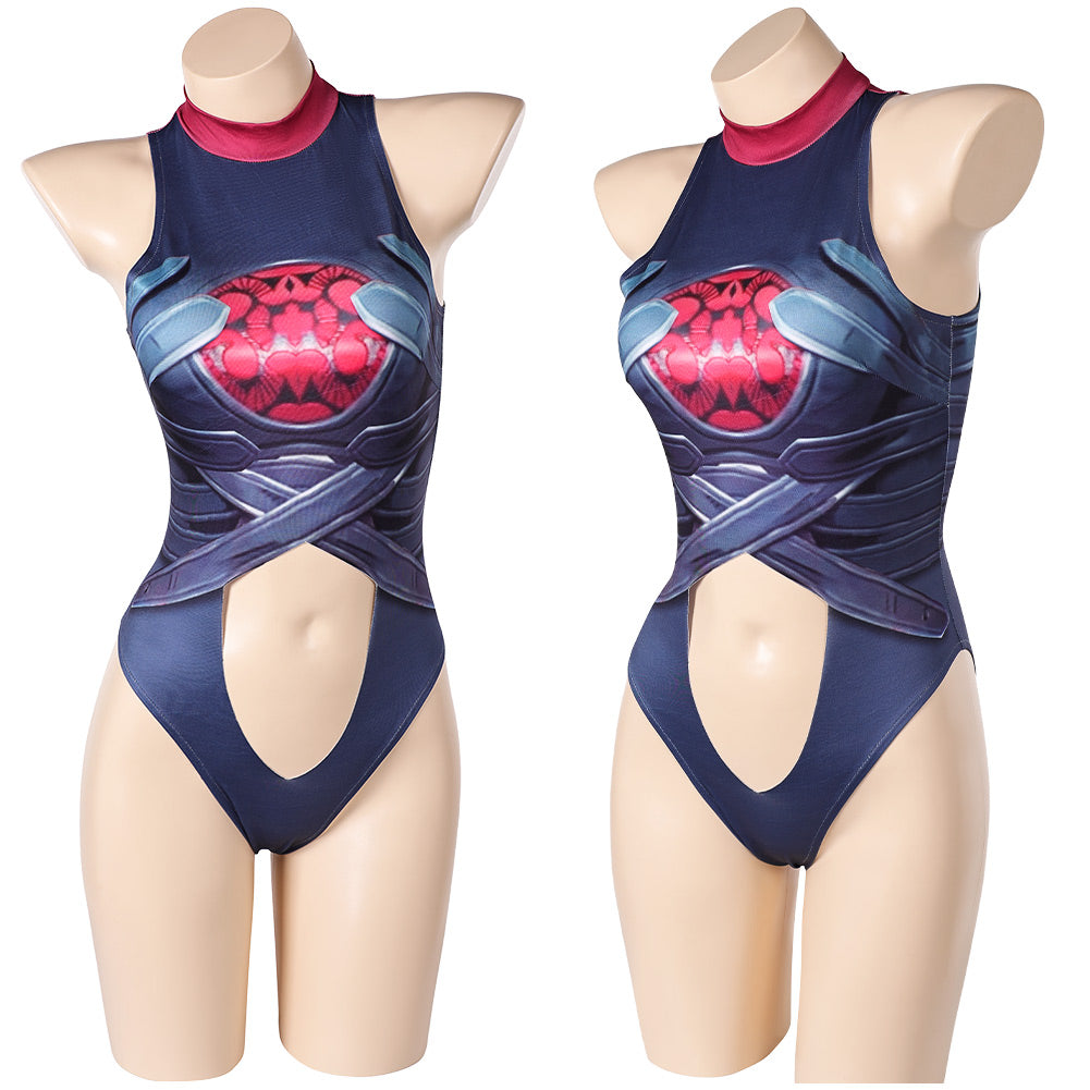 Invisible Woman Maillot de Bain Malice One Pièce Cosplay Costume