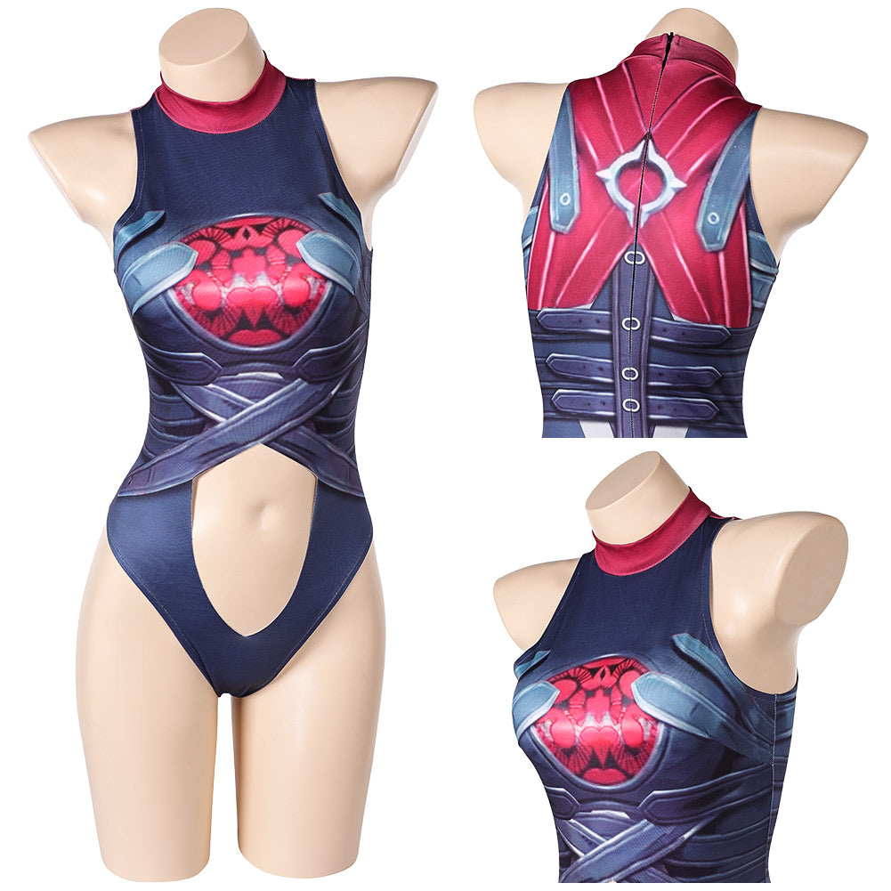 Invisible Woman Maillot de Bain Malice One Pièce Cosplay Costume