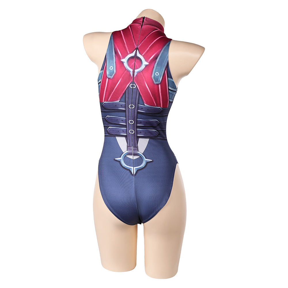 Invisible Woman Maillot de Bain Malice One Pièce Cosplay Costume