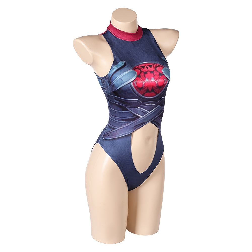 Invisible Woman Maillot de Bain Malice One Pièce Cosplay Costume