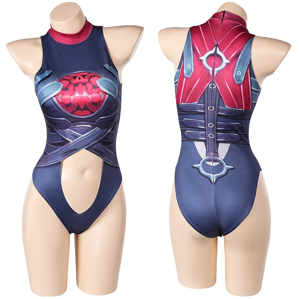 Invisible Woman Maillot de Bain Malice One Pièce Cosplay Costume