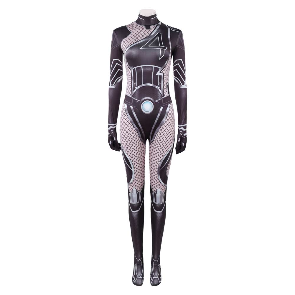 Invisible Woman Susan Storm Tenue Noire Cosplay Costume