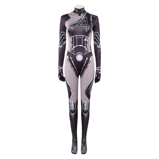 Invisible Woman Susan Storm Tenue Noire Cosplay Costume