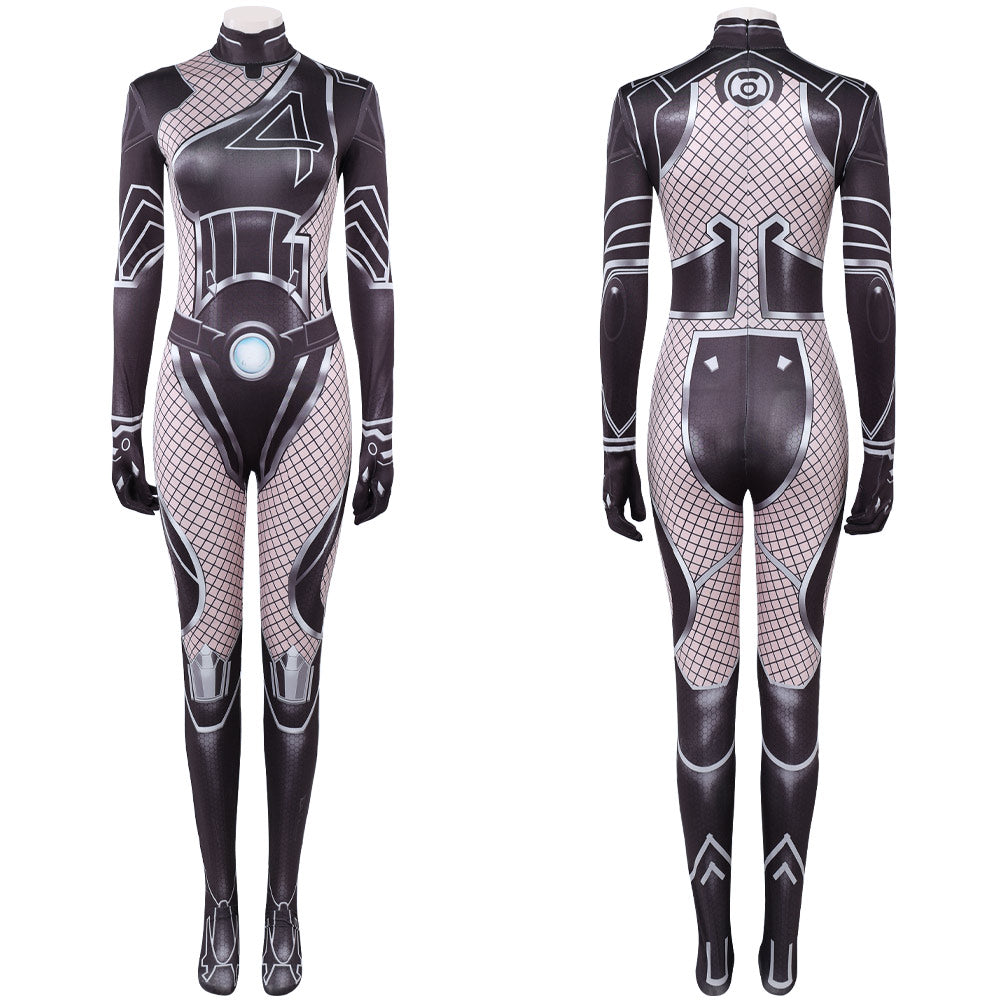 Invisible Woman Susan Storm Tenue Noire Cosplay Costume