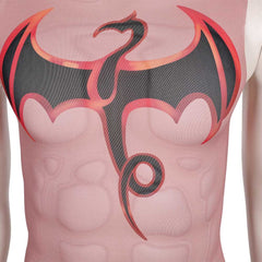 Iron Fist Gilet Tatouage Imprimé Rouge Cosplay Costume