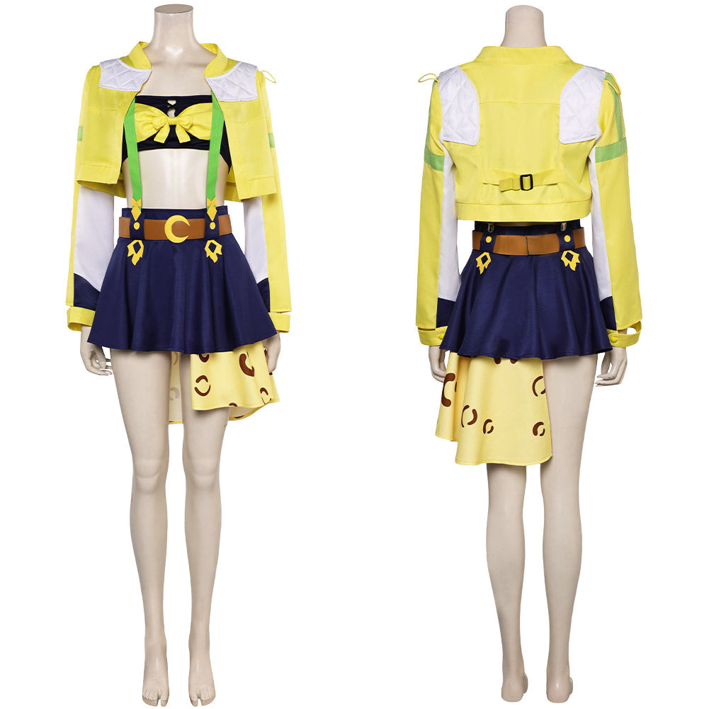 Jeu Pretty Derby Jungle Pocket Tenue Jaune Cosplay Costume