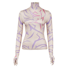 KPop Demon Hunters(2025) Rumi/Jinu Haut Imprimé Demon Motifs Cosplay Costume