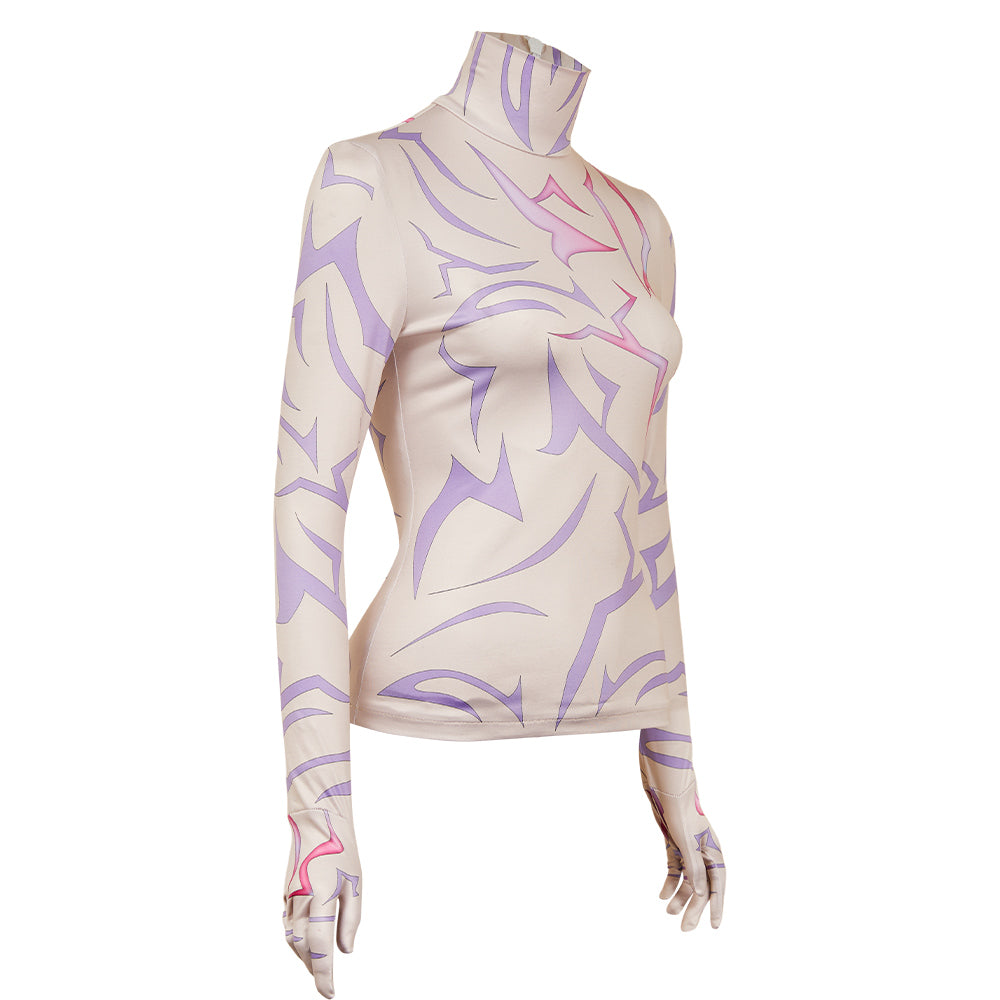 KPop Demon Hunters(2025) Rumi/Jinu Haut Imprimé Demon Motifs Cosplay Costume