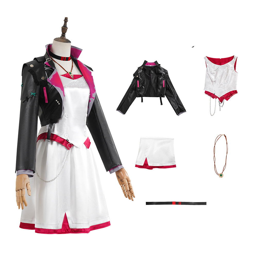 Adulte Arcane: League of Legends Saison 2 Powder/Jinx Robe Blanche Cosplay Costume Ver.2