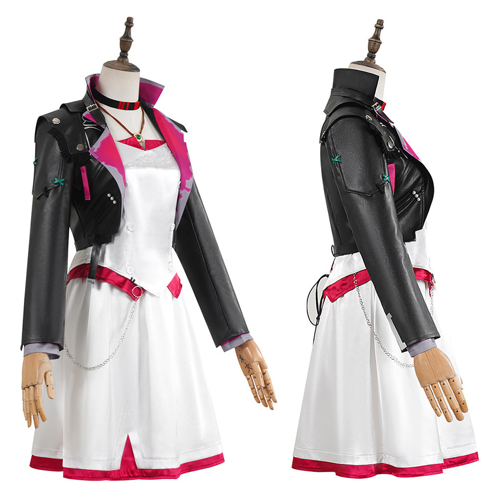 Adulte Arcane: League of Legends Saison 2 Powder/Jinx Robe Blanche Cosplay Costume Ver.2