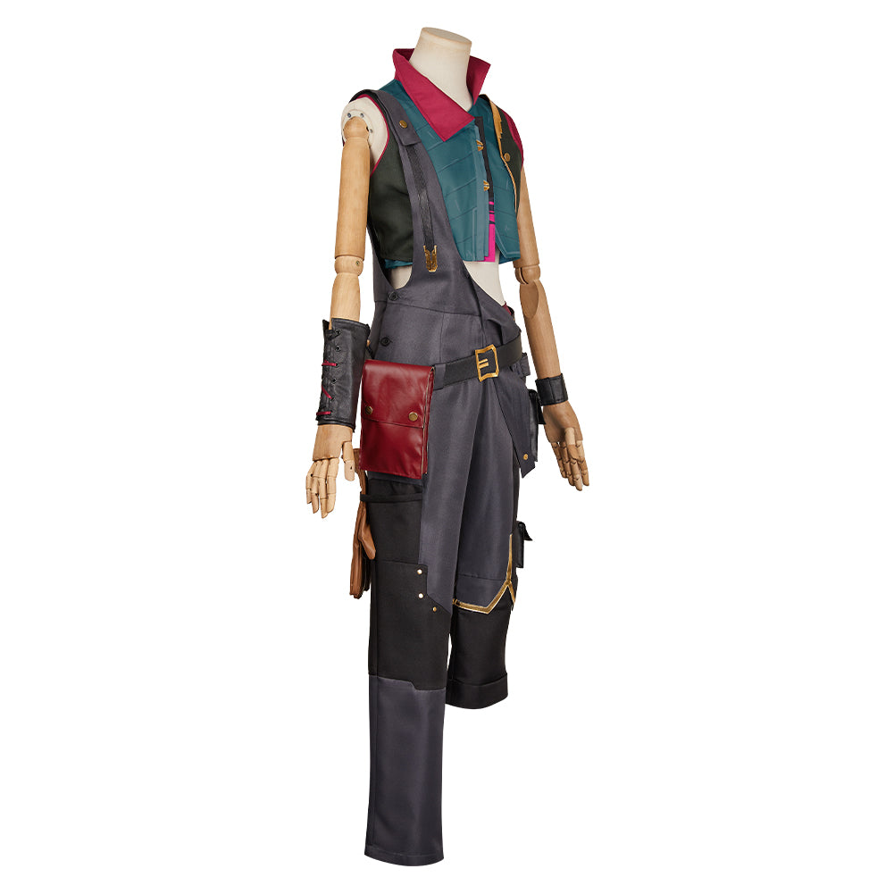 Adulte Arcane: League of Legends Saison 2(2024) Powder/Jinx Tenue de Gilet Cosplay Costume