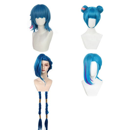 Arcane: League Of Legends Saison 2(2024) Jinx Cosplay Perruque