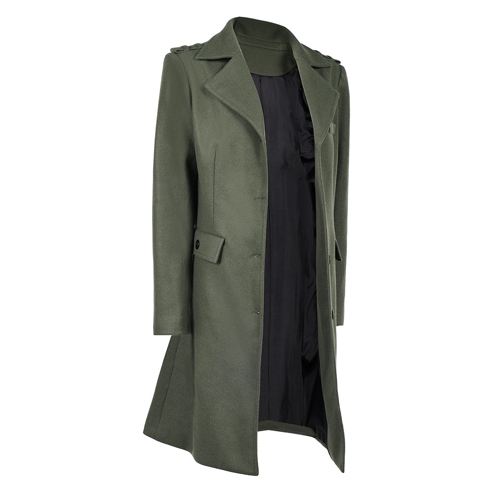 John Wick 5(2025) Rooney Manteau Vert Gris Cosplay Costume