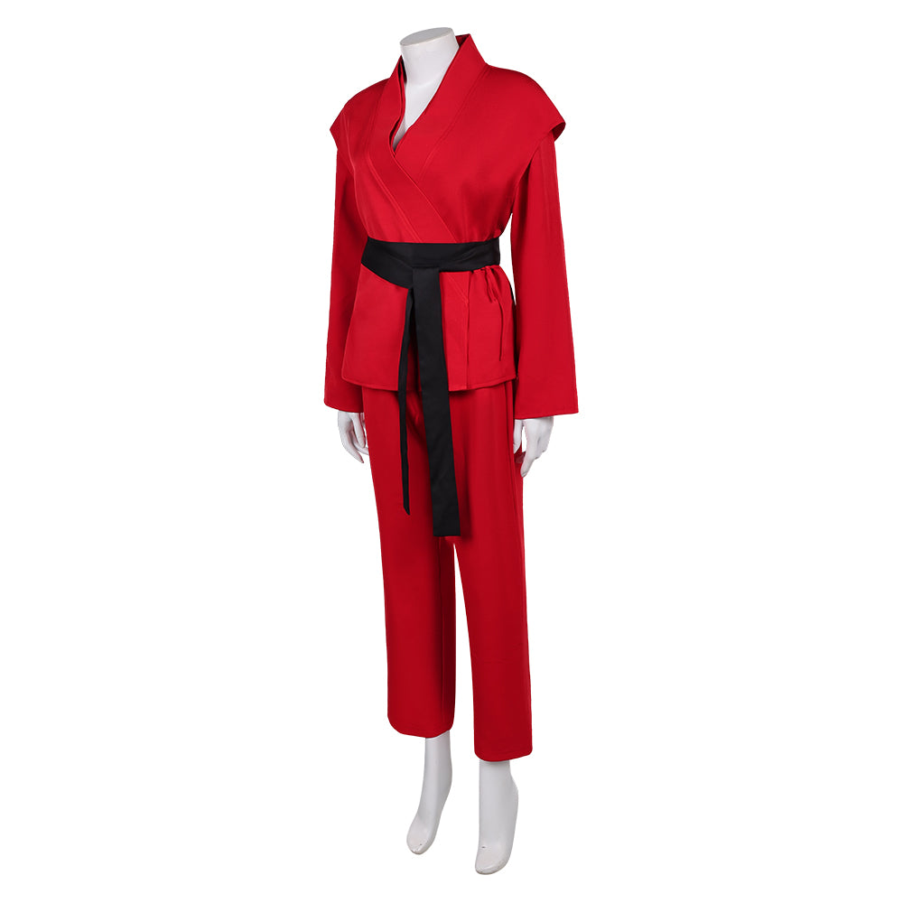 John Wick 5(2025) Rooney The Ballerina Taekwondo Uniforme Rouge Cosplay Costume