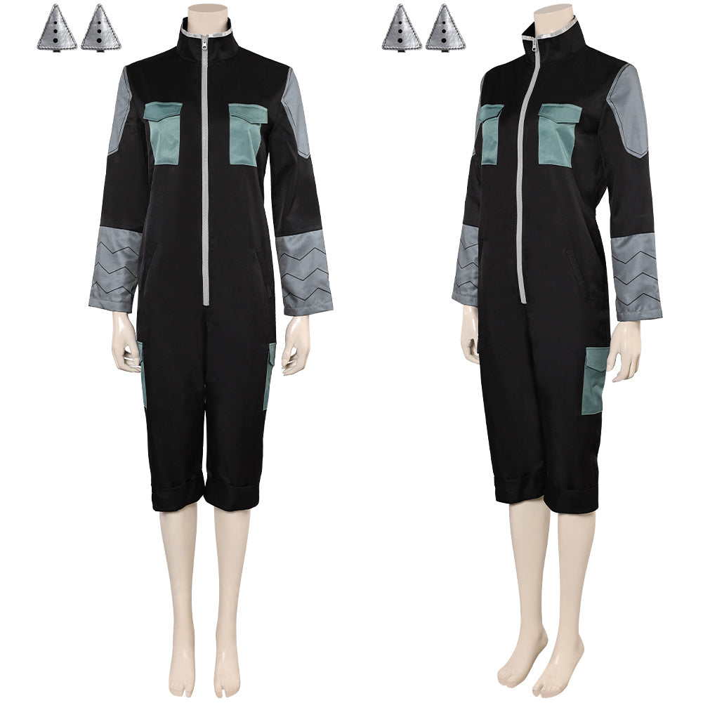 Kaiju No.8 Ashiro Mina Combinaison Noire Cosplay Costume