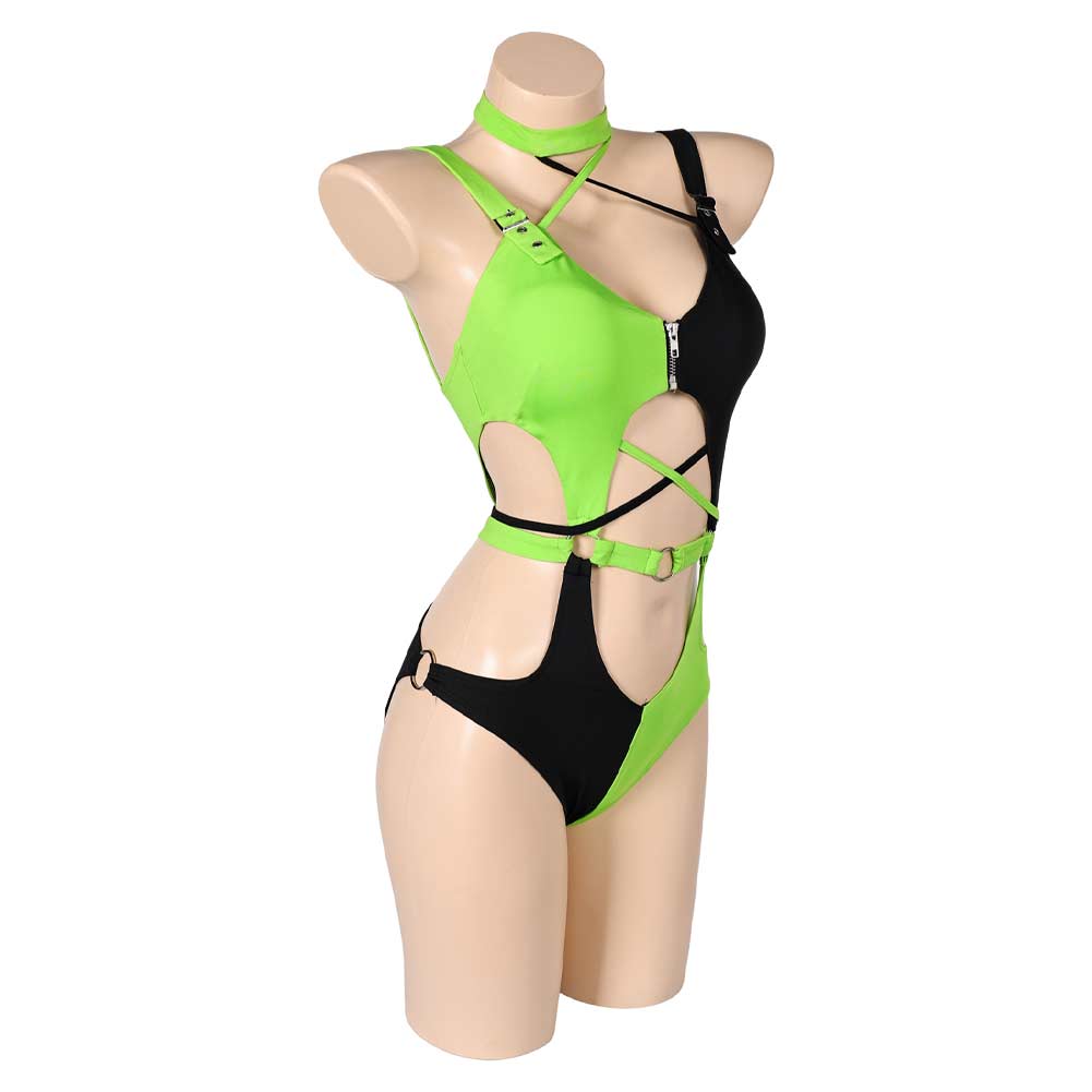 Kim Possible Shego Maillot de Bain Une Pièce Lingerie Cosplay Costume