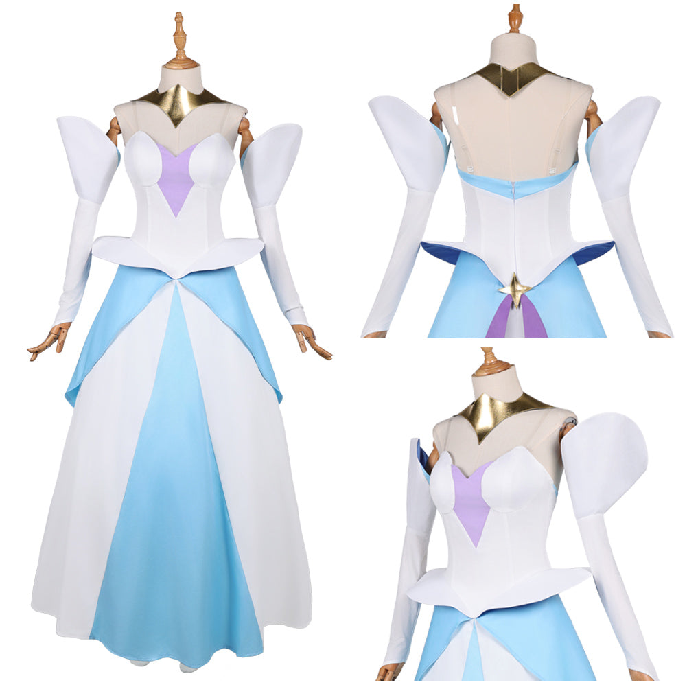Knights of Guinevere(2025) Guinevere Robe Bleu et Blanche Cosplay Costume