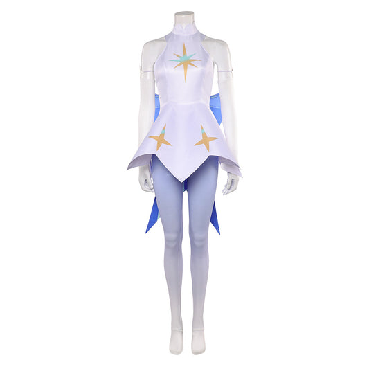 Knights of Guinevere(2025) Guinevere Tenue Blanche Imprimée Cosplay Costume
