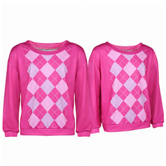 Kpop Demon Hunters(2025) Baby Saja Sweat à Carreaux Roses Cosplay Costume