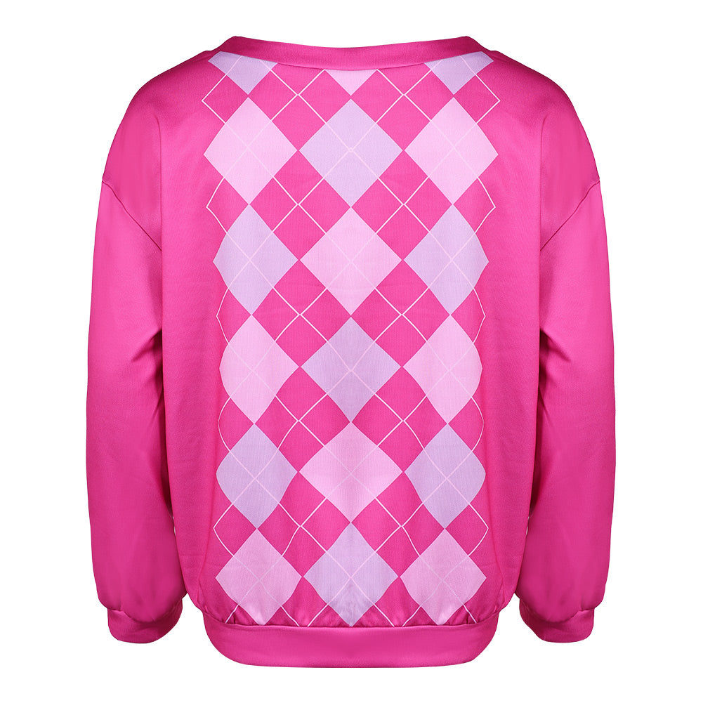 Kpop Demon Hunters(2025) Baby Saja Sweat à Carreaux Roses Cosplay Costume